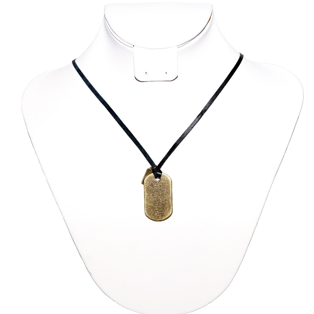 GOOD HYOUMAN Message Necklace Black O/S